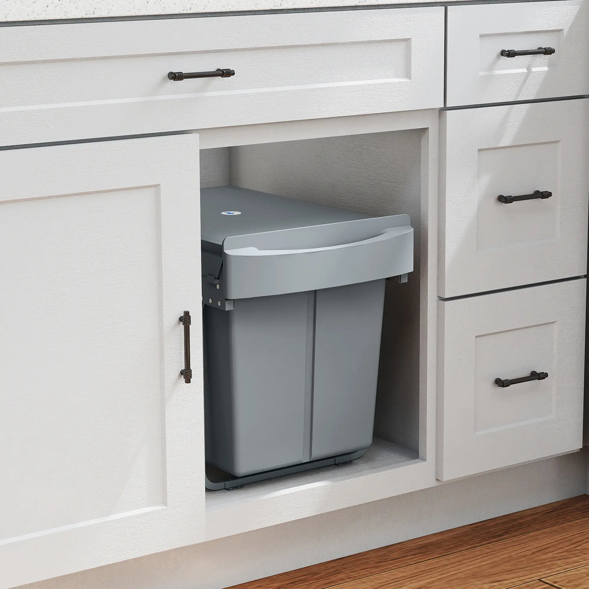 Pull Out Trash Can Under Cabinet, 10.6 Gallon, Grey Household Supplies at Gallery Canada
