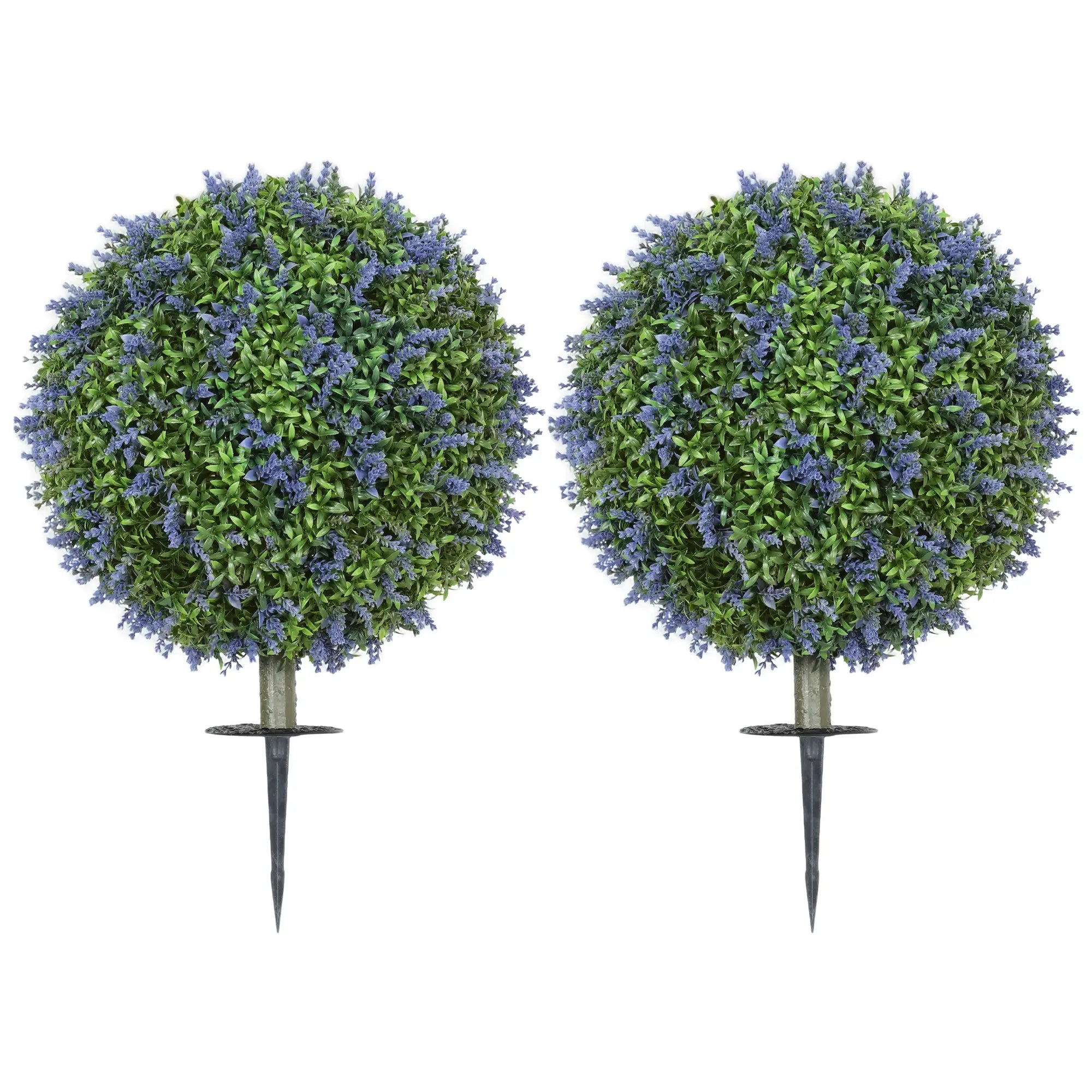 Artificial Lavender Plants, Set Of 2, UV Protected, Indoor Outdoor Decor, Purple Artificial Trees Purple, Green at Gallery Canada