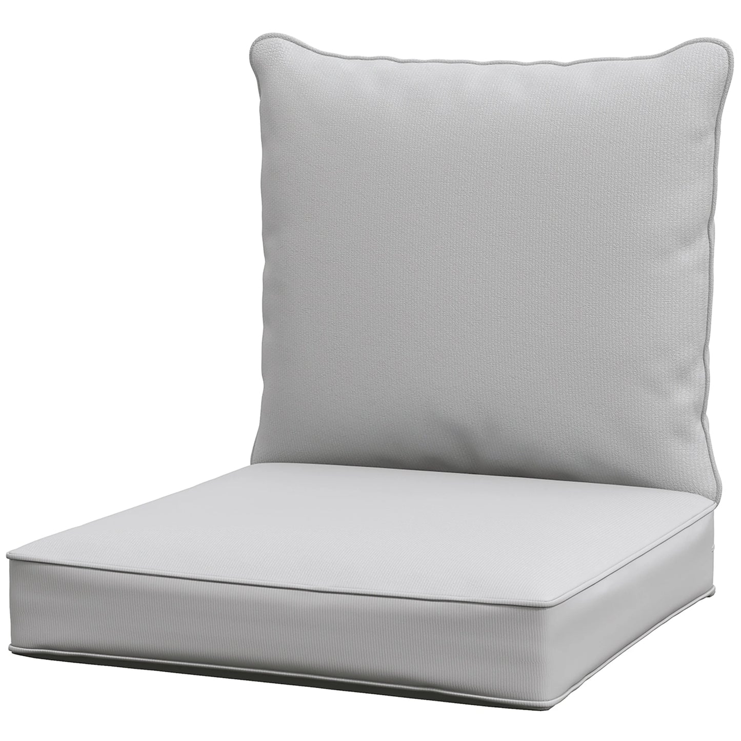 Patio Chair Cushions, Thick Deep Seat, Light Grey Patio Chair Cushions Polyester, Foam at Gallery Canada