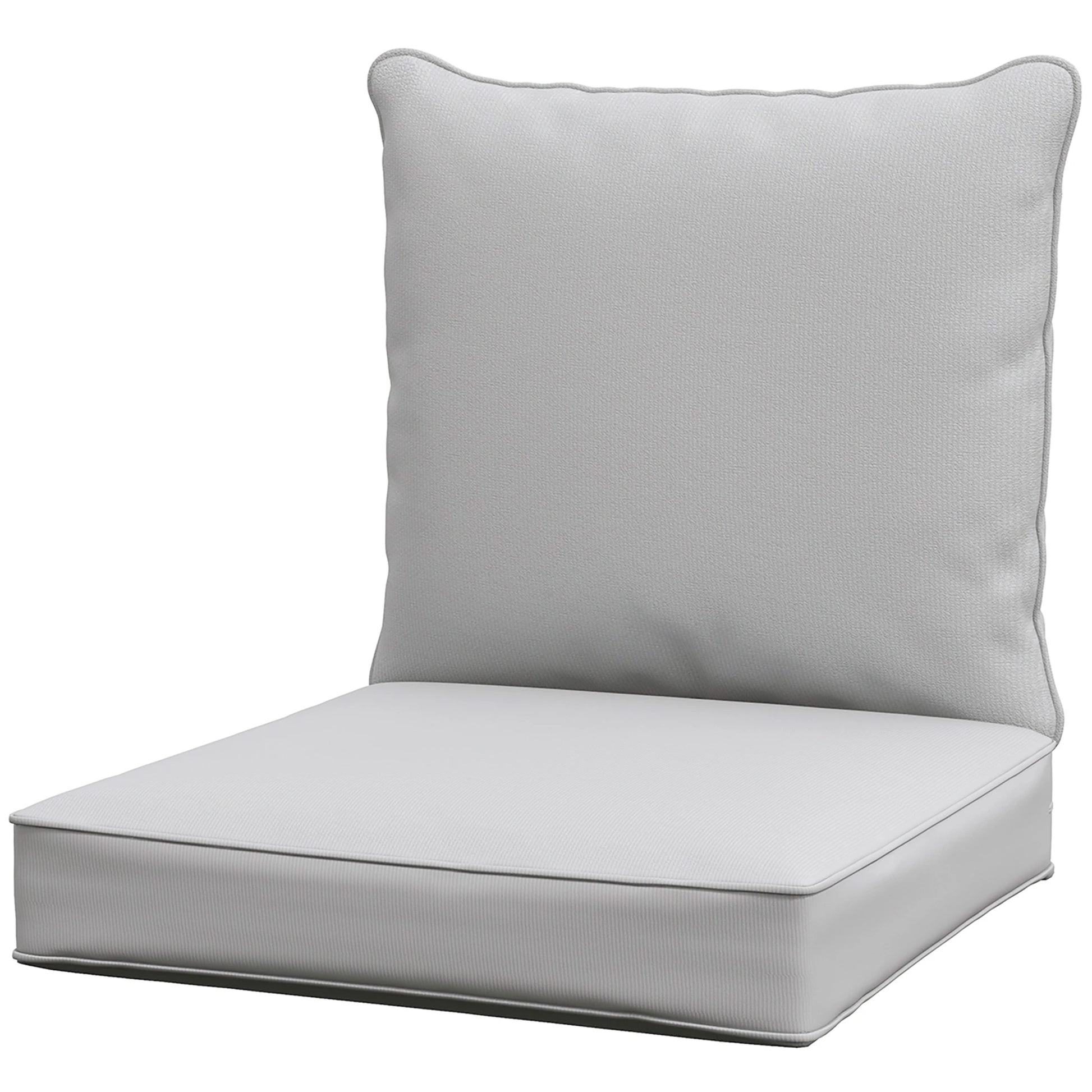 Patio Chair Cushions, Thick Deep Seat, Light Grey Patio Chair Cushions Polyester, Foam at Gallery Canada