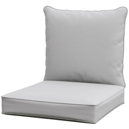 Patio Chair Cushions, Thick Deep Seat, Light Grey Patio Chair Cushions Polyester, Foam at Gallery Canada