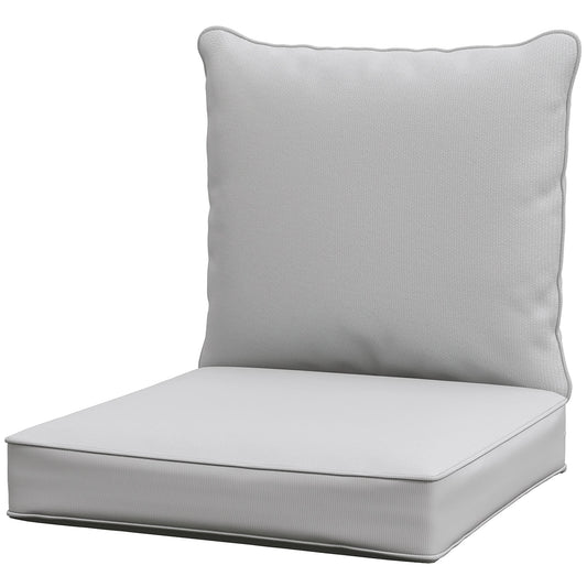Patio Chair Cushions, Thick Deep Seat, Light Grey Patio Chair Cushions Polyester, Foam at Gallery Canada