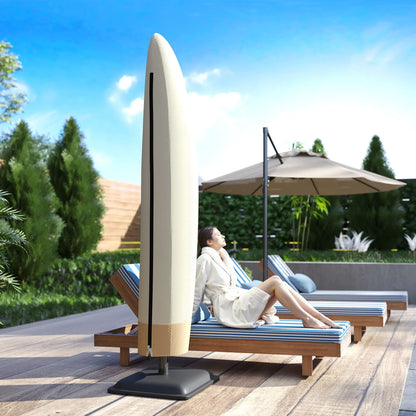 87-Inch Patio Umbrella Cover, 10ft to 13ft, Coffee and Beige Umbrella Covers at Gallery Canada