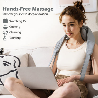 Neck Shoulder Massager 4D Deep Tissue Kneading Shiatsu Massage Machine, Gray Massage at Gallery Canada