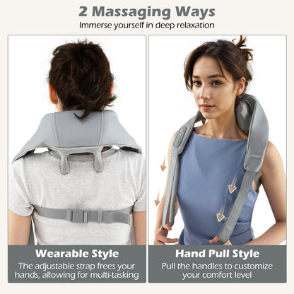 Neck Shoulder Massager 4D Deep Tissue Kneading Shiatsu Massage Machine, Gray Massage at Gallery Canada