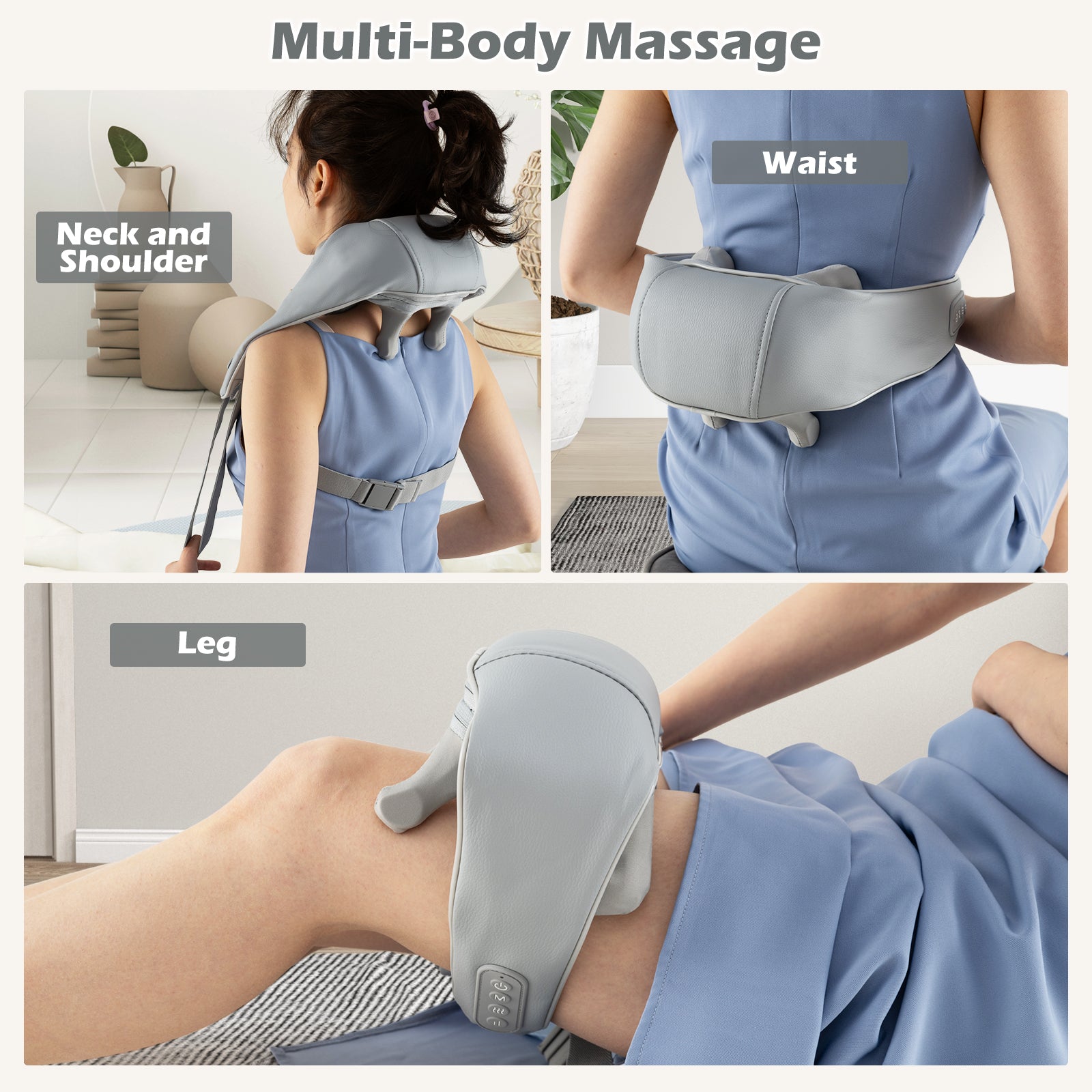 Neck Shoulder Massager 4D Deep Tissue Kneading Shiatsu Massage Machine, Gray Massage at Gallery Canada