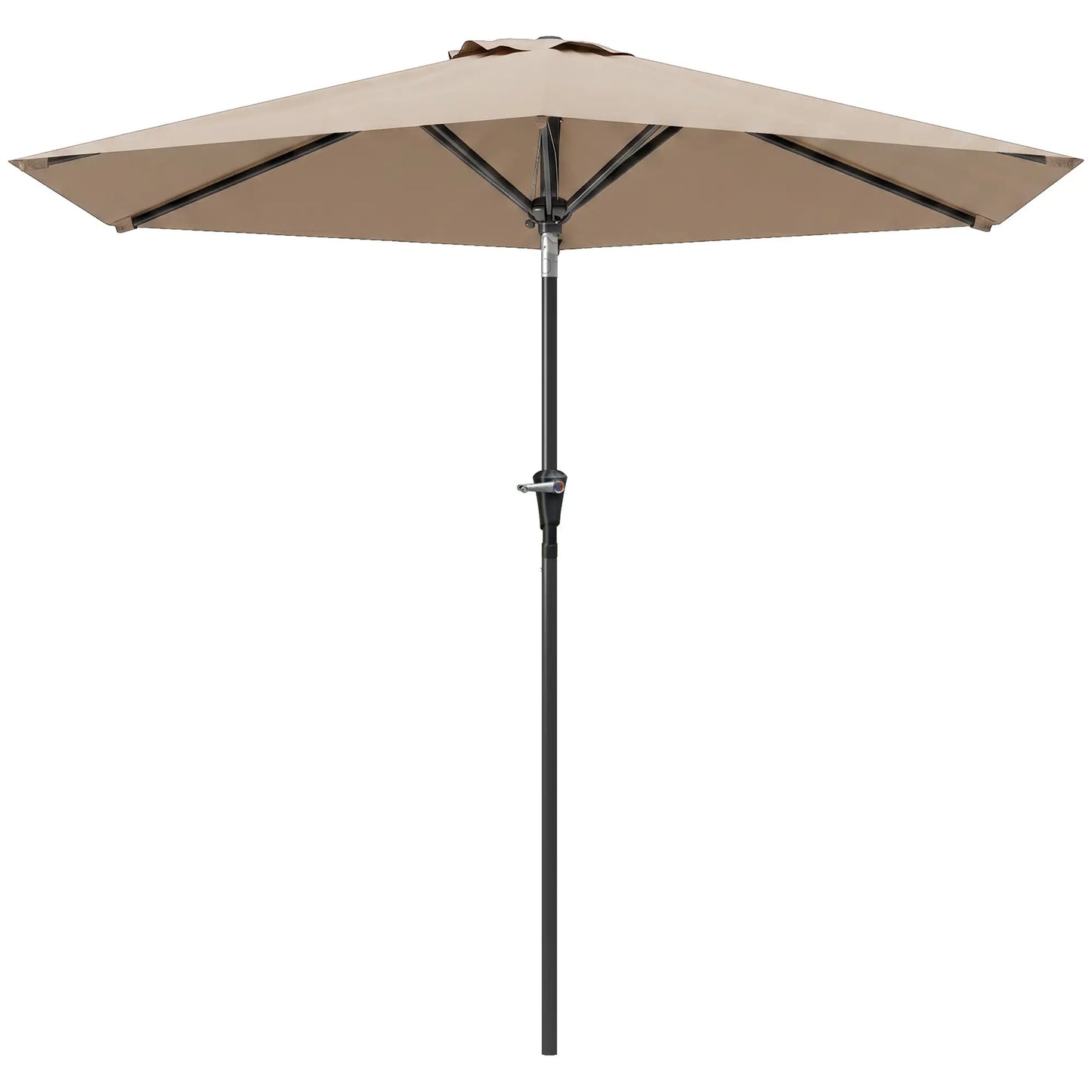 Outdoor Sun Umbrella, 6 Ribs, Khaki Patio Umbrellas Khaki at Gallery Canada