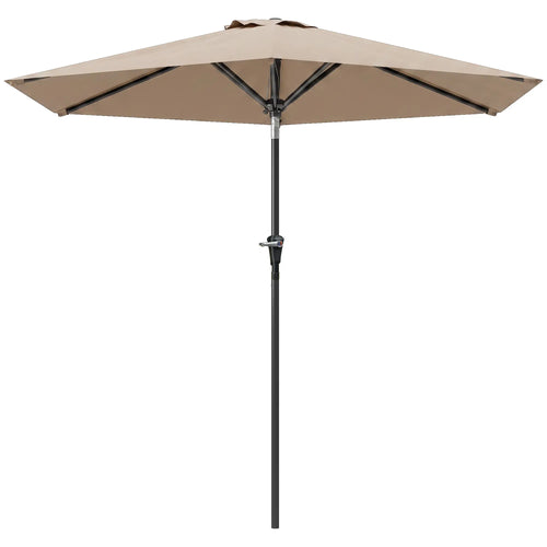 Outdoor Sun Umbrella, 6 Ribs, Khaki