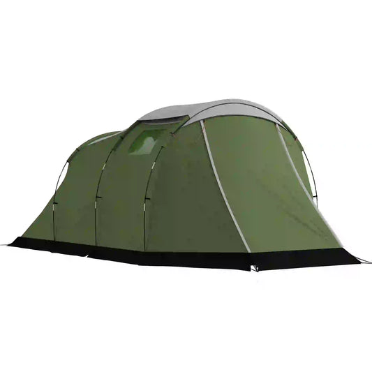 Waterproof Camping Tent, Two Room, 3-4 Person, Green Camping Tents Army Green, Black, Grey at Gallery Canada