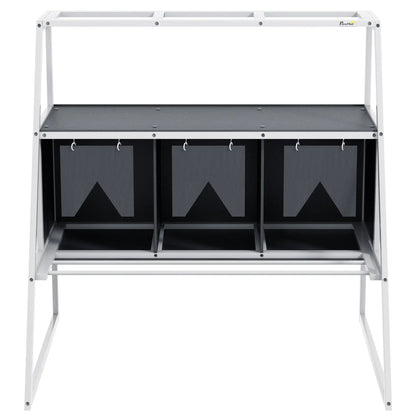 3 Compartment Chicken Nesting Box, Privacy Curtains, Perches, 6-12 Hens Chicken Coops at Gallery Canada