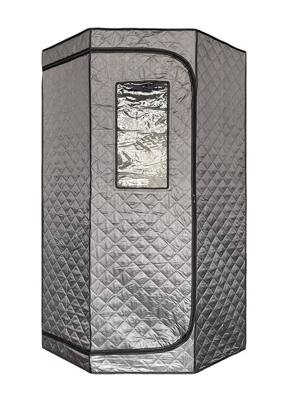 Portable Personal Full Body 60 Min Rapid Steam Sauna | Pentagonal | Grey | Powerful 1600 Watts | 3.6L Stronger Steamer | 90X90X190cm Saunas at Gallery Canada