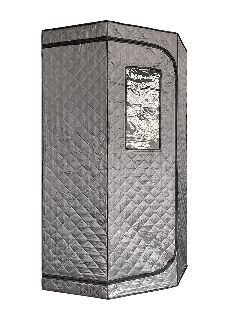 Portable Personal Full Body 60 Min Rapid Steam Sauna | Pentagonal | Grey | Powerful 1600 Watts | 3.6L Stronger Steamer | 90X90X190cm Saunas at Gallery Canada