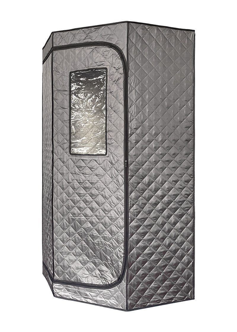 Portable Personal Full Body 60 Min Rapid Steam Sauna | Pentagonal | Grey | Powerful 1600 Watts | 3.6L Stronger Steamer | 90X90X190cm Saunas at Gallery Canada