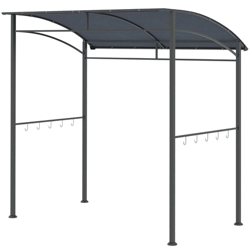 7' x 5' BBQ Grill Gazebo Tent, Steel Frame, Grey