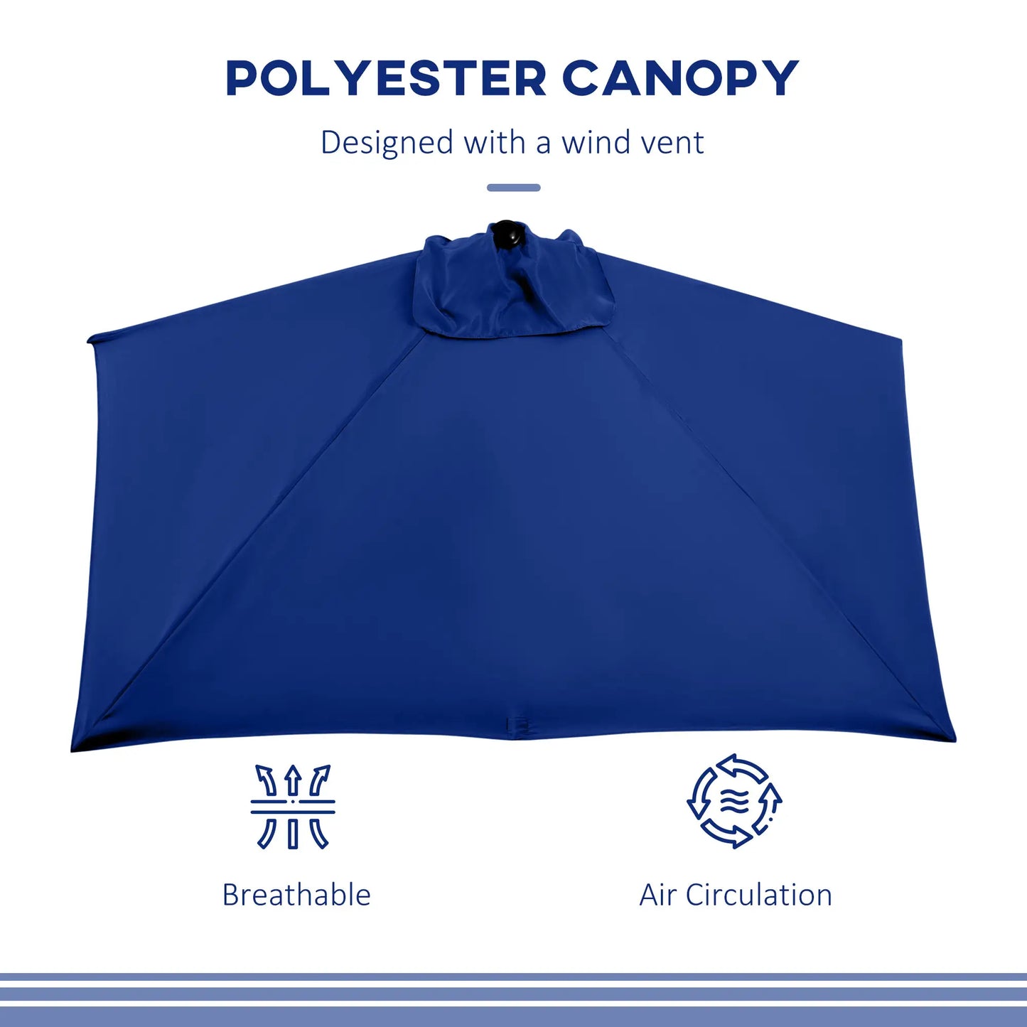 8ft Half Round Umbrella, Outdoor Balcony Parasol, Garden Sun Shade Half Round Umbrellas at Gallery Canada
