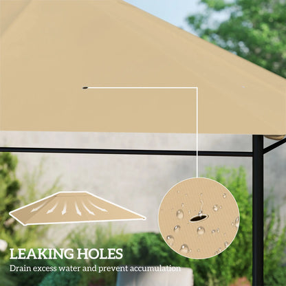 10' x 13' Gazebo Canopy Cover, Roof Replacement, Khaki Gazebo Canopy Replacement at Gallery Canada