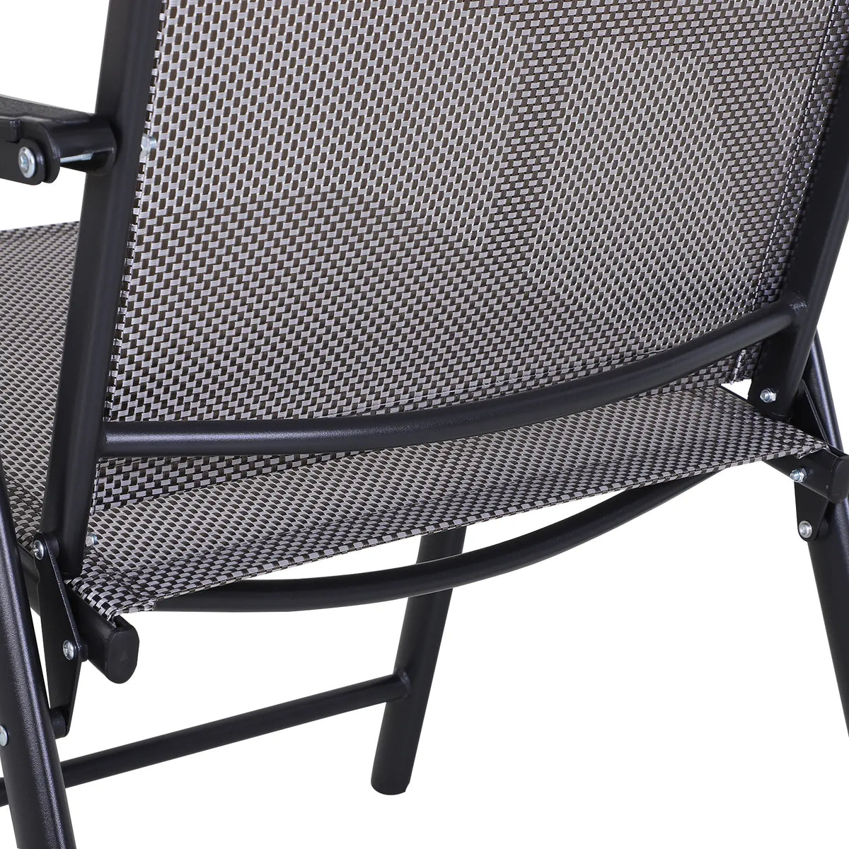 2-Piece Folding Dining Chairs, Outdoor Patio Seating with Armrests, Grey Patio Chairs at Gallery Canada
