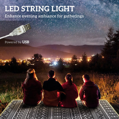 Reversible Outdoor Rug With USB Lights, 12' x 9', Carry Bag For Camping Outdoor Reversible Rugs at Gallery Canada