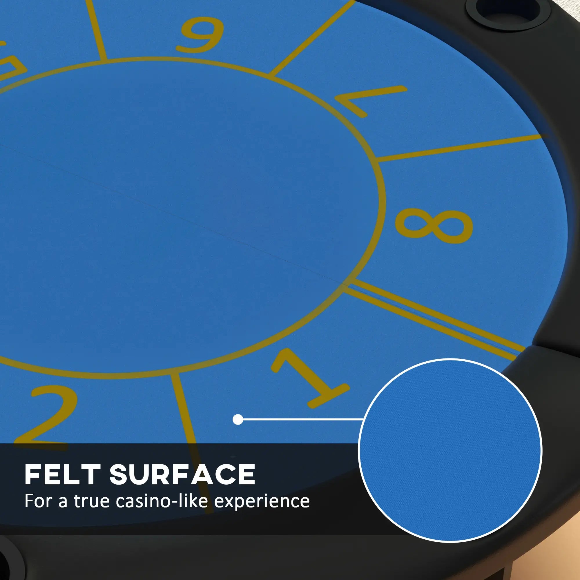 Foldable Poker Table, Texas Holdem, 47