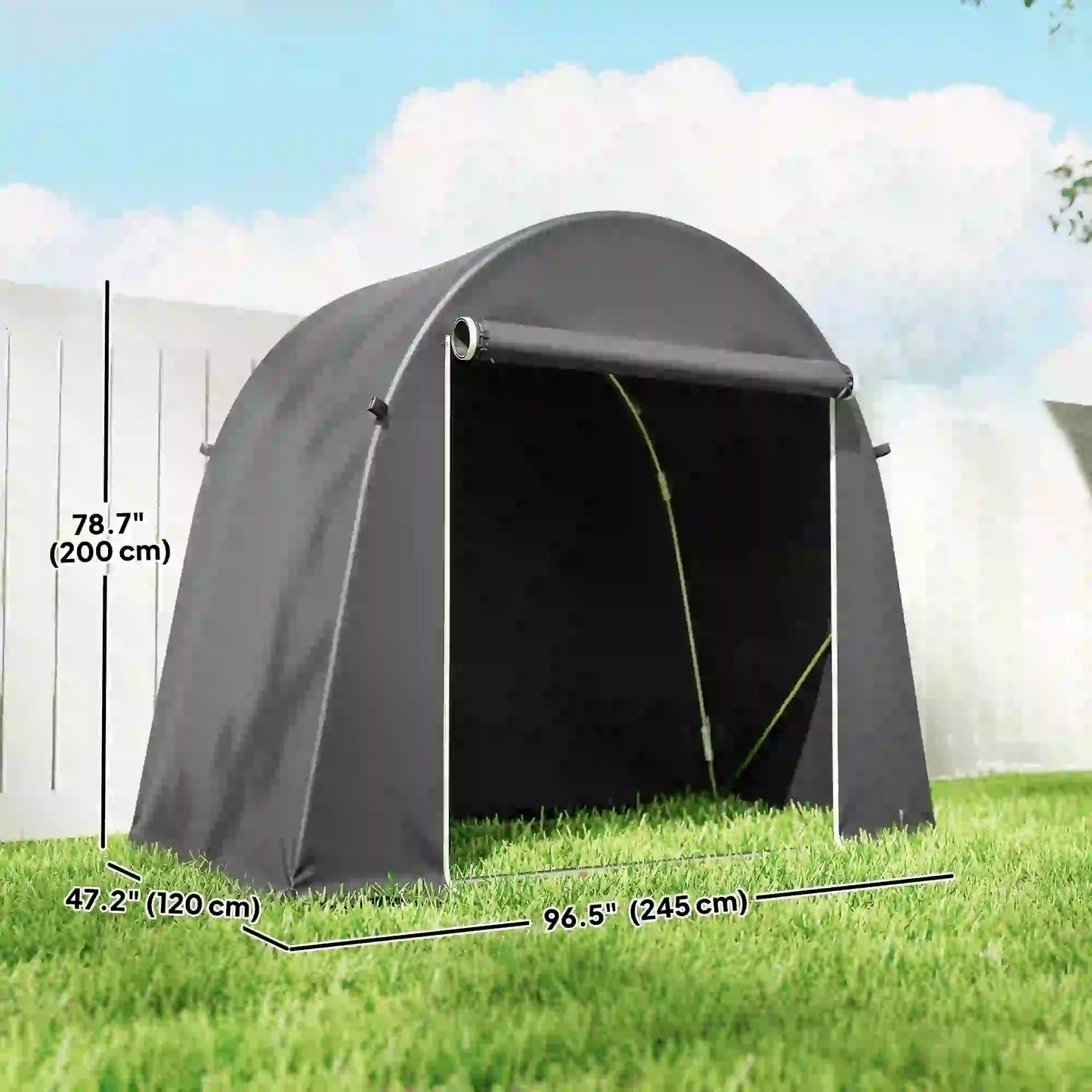 8' x 4' Portable Shed, Waterproof Bike Tent, Roll-Up Zipper Door Sheds at Gallery Canada