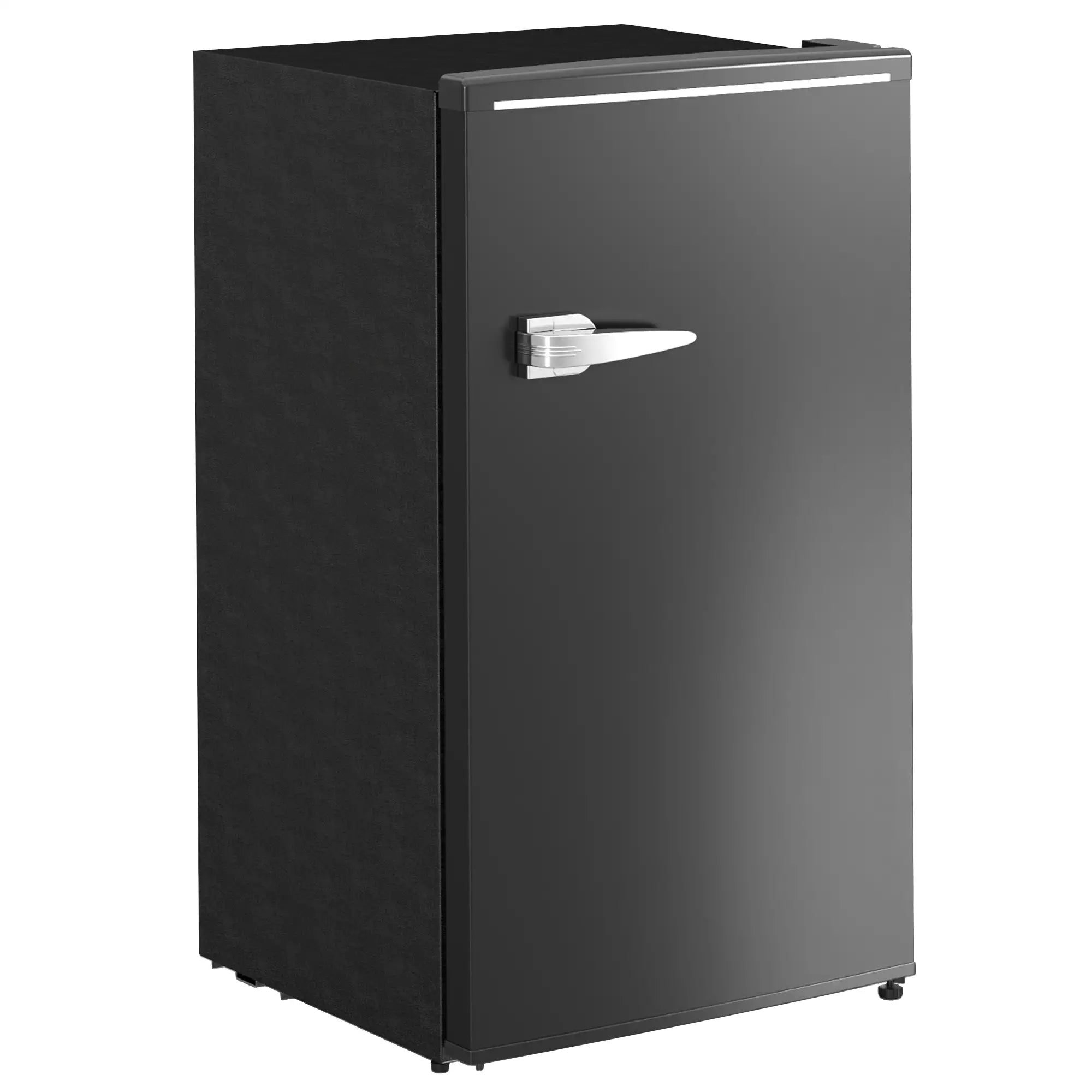 Retro Mini Fridge, 3.1 Cu. Ft, Adjustable Thermostat, 2 Glass Shelves, Black Small Kitchen Appliances Black at Gallery Canada