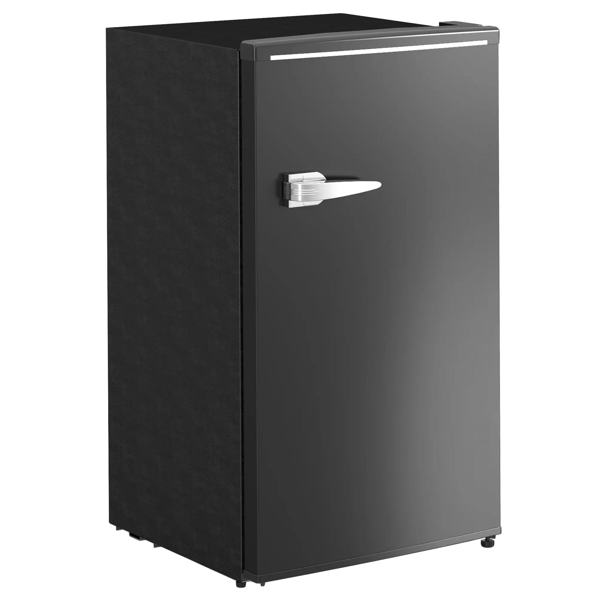 Retro Mini Fridge, 3.1 Cu. Ft, Adjustable Thermostat, 2 Glass Shelves, Black Small Kitchen Appliances Black at Gallery Canada