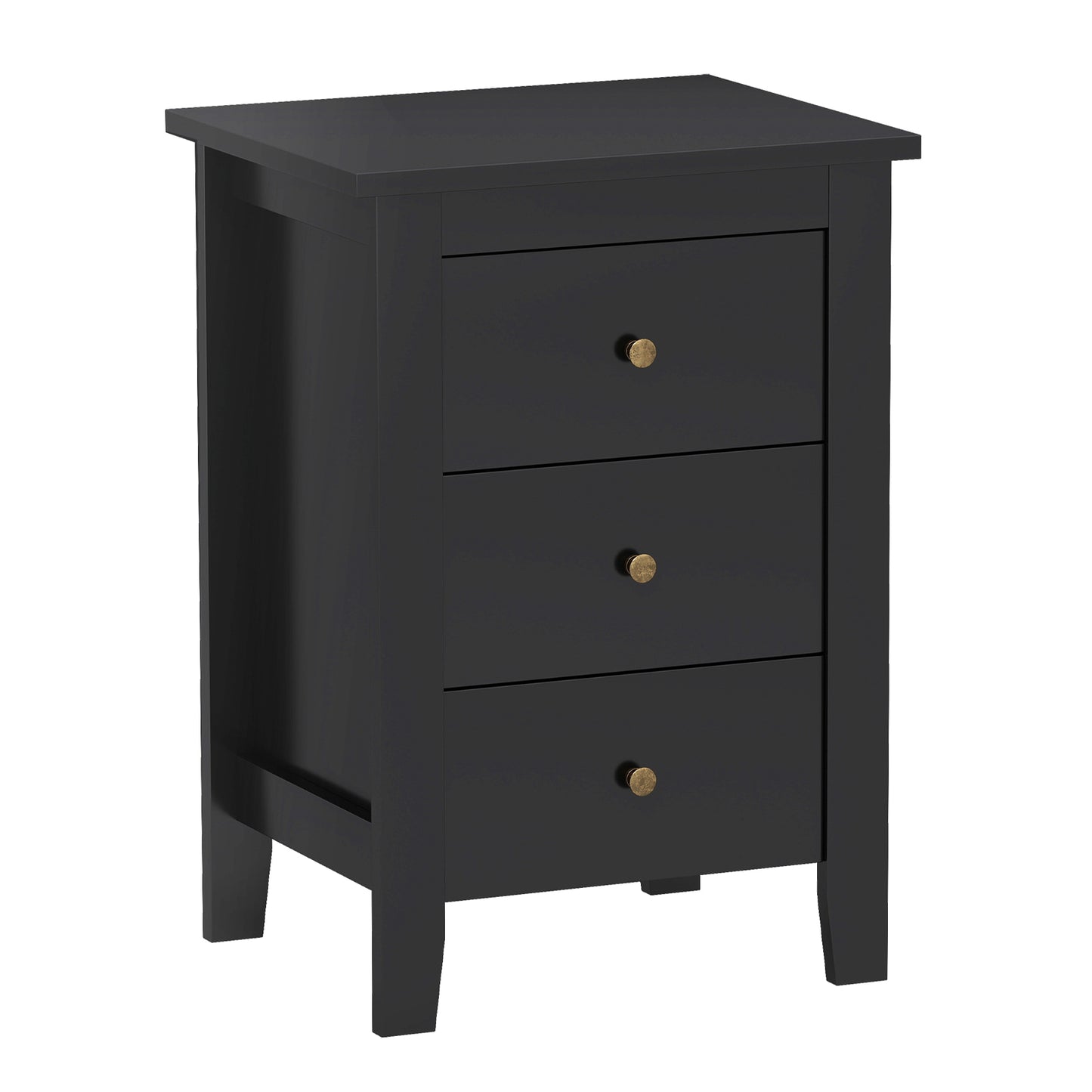 Nightstand End Beside Table Drawers Modern Storage Bedroom Furniture, Black Nightstands at Gallery Canada