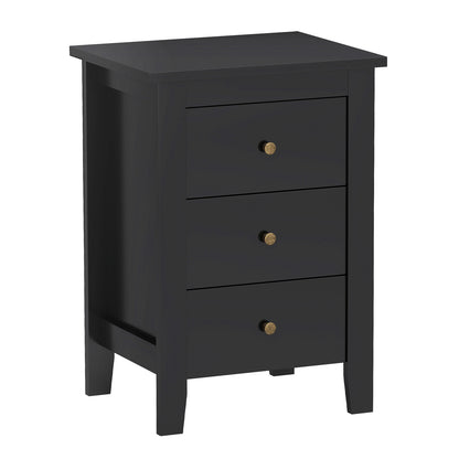 Nightstand End Beside Table Drawers Modern Storage Bedroom Furniture, Black Nightstands at Gallery Canada