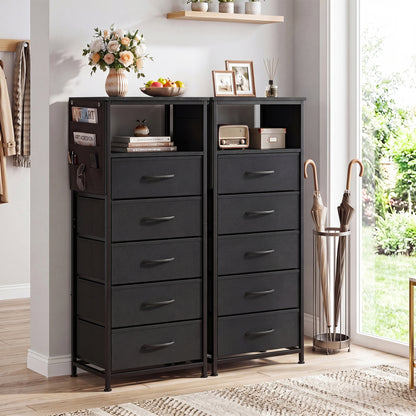 Nightstand With Charging Station, 39 Inches, Black Nightstands at Gallery Canada