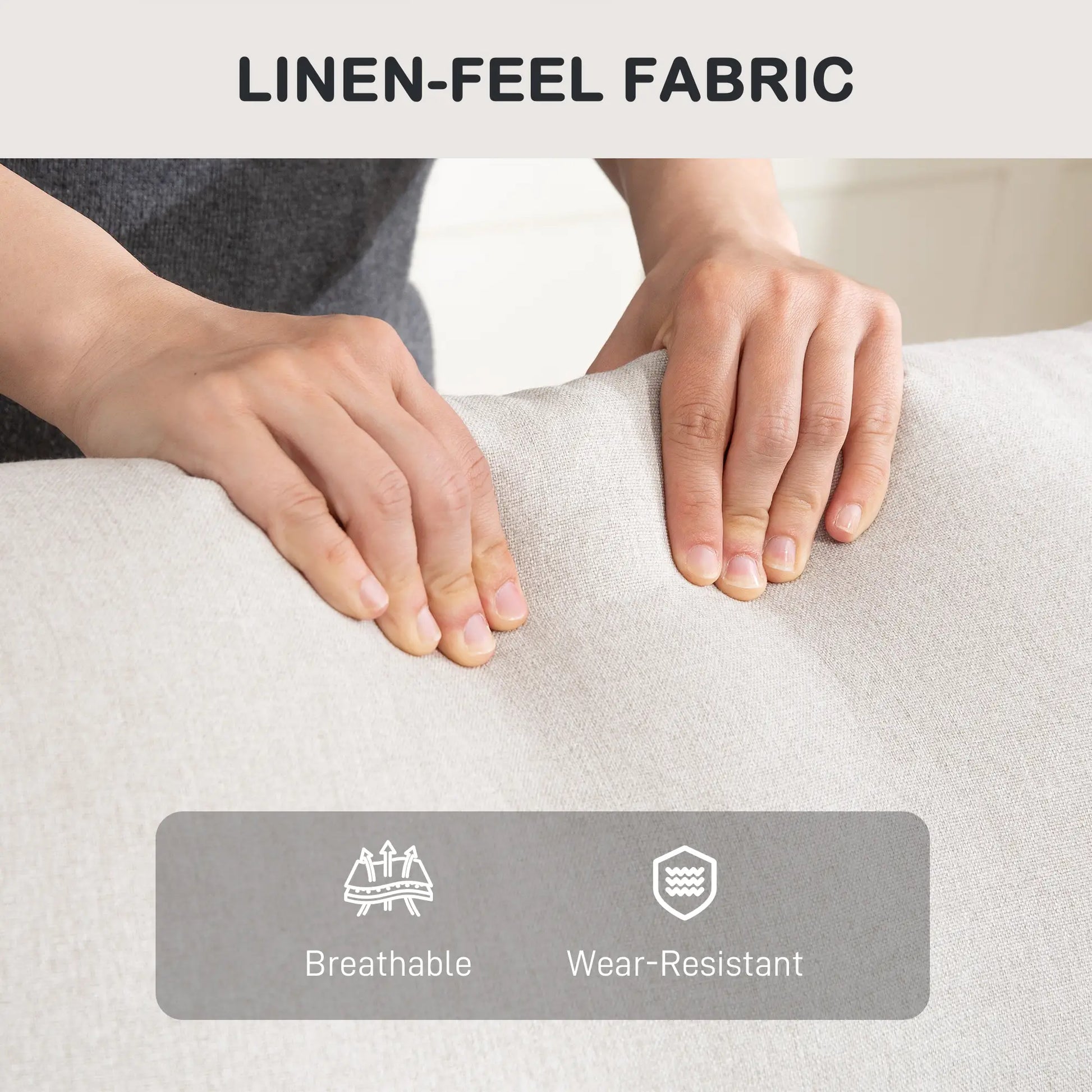 2 Seater Reclining Chair, Loveseat with Footrest, Cream White Sofas & Reclining Chairs at Gallery Canada