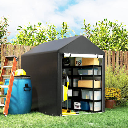 4 x 6ft Outdoor Storage Shed Tent, Portable, Roll-up Door Portable Shed at Gallery Canada
