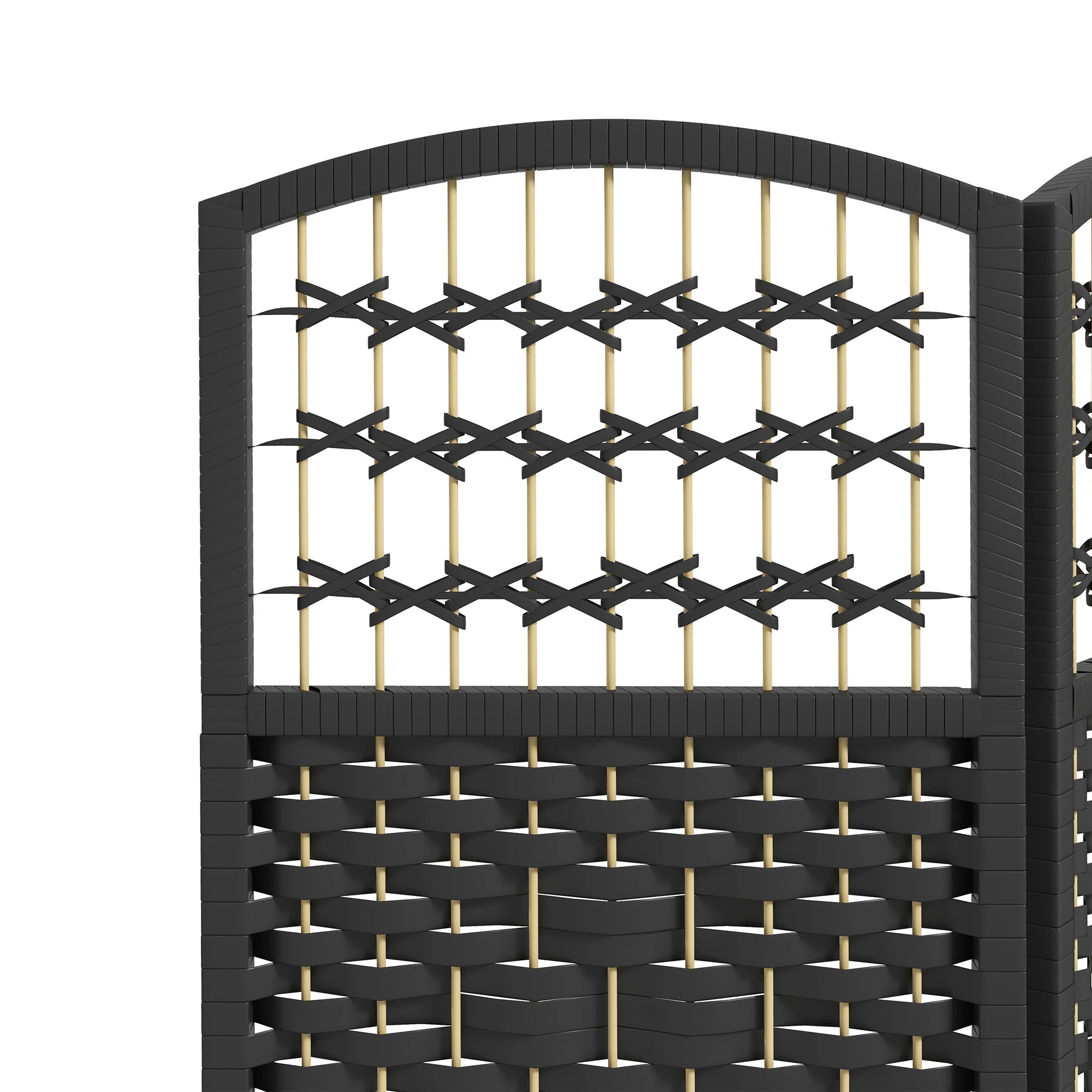 6 Panel Folding Room Divider, Portable Privacy Screen, Black Room Dividers at Gallery Canada