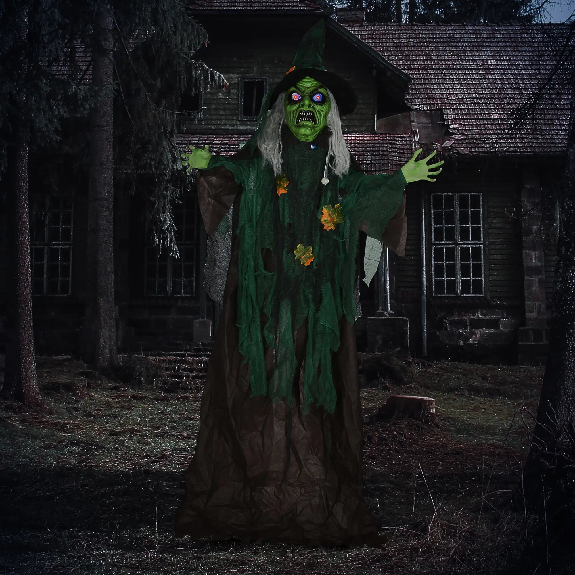 72 Inch Life Size Halloween Witch, Animated Decor with Sound, Motion Activated Halloween Decorations at Gallery Canada