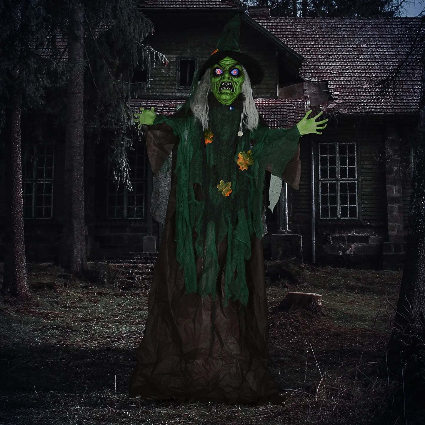 72 Inch Life Size Halloween Witch, Animated Decor with Sound, Motion Activated Halloween Decorations at Gallery Canada
