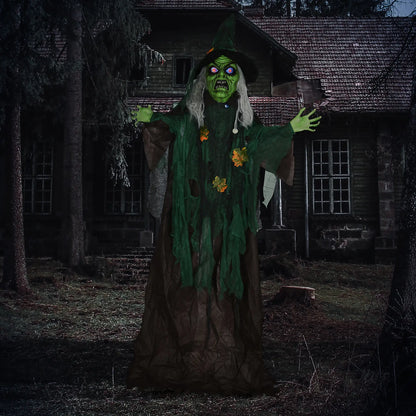 72 Inch Life Size Halloween Witch, Animated Decor with Sound, Motion Activated Halloween Decorations at Gallery Canada