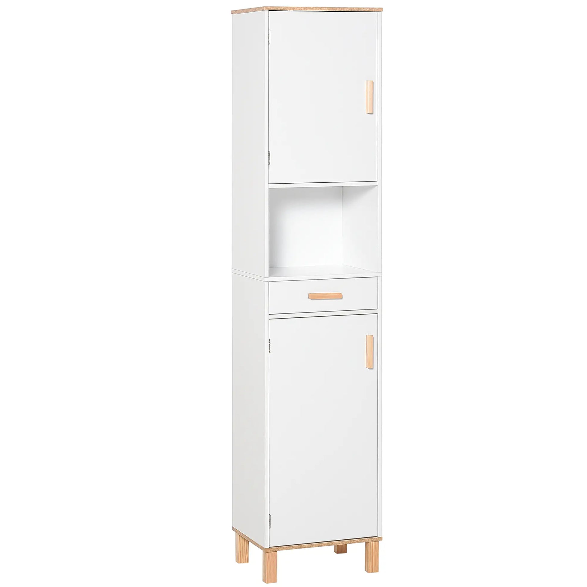 Bathroom Storage Cabinet, Floor Standing Linen Tower, White Bathroom Cabinets White at Gallery Canada