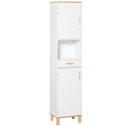 Bathroom Storage Cabinet, Floor Standing Linen Tower, White Bathroom Cabinets White at Gallery Canada