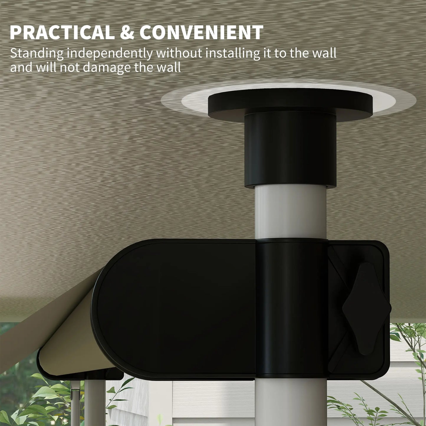 10x5ft Manual Retractable Awning, Water Resistant UV Protector, Beige Door Awnings at Gallery Canada