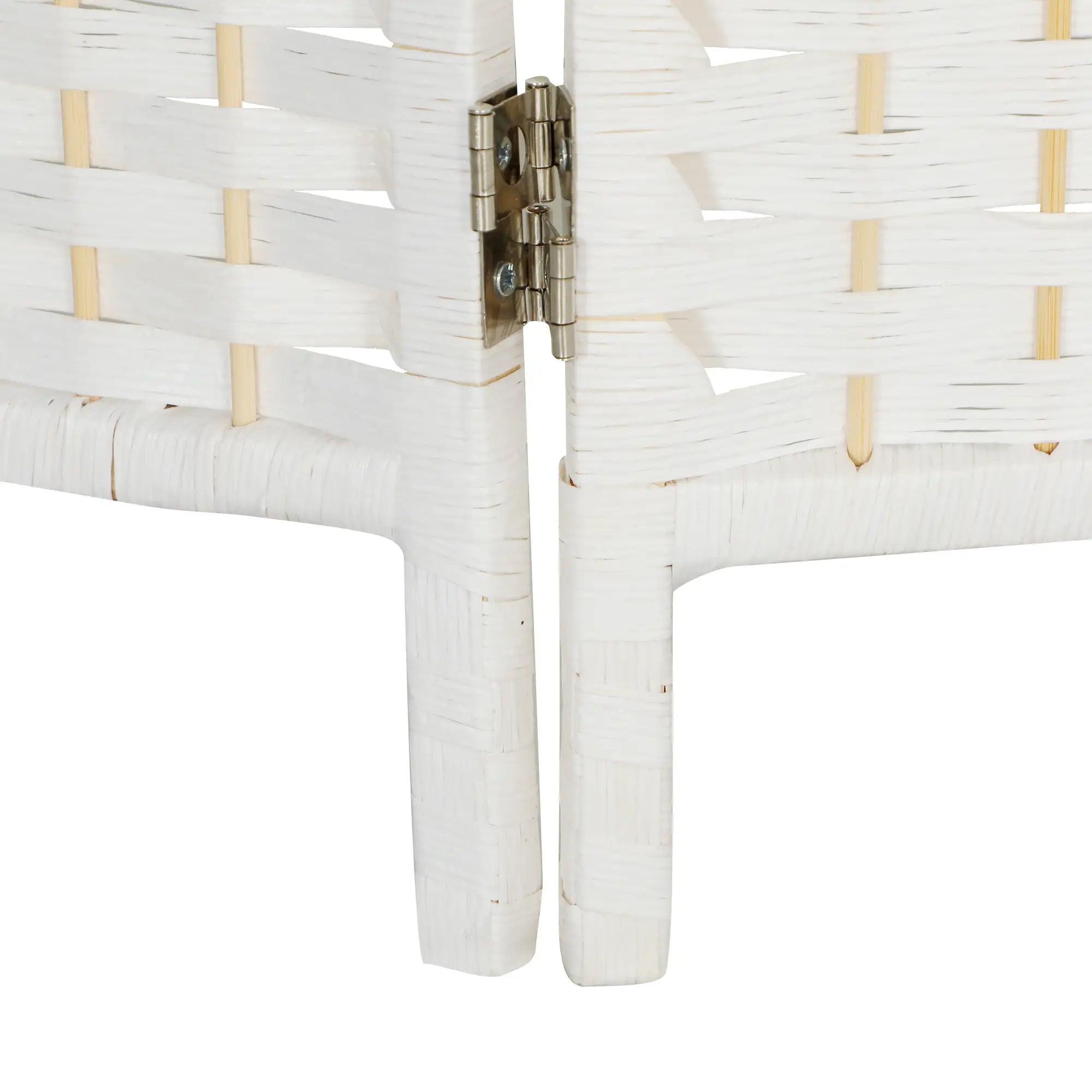 6ft 4-Panel Folding Room Divider, Wooden Frame, White Room Dividers at Gallery Canada