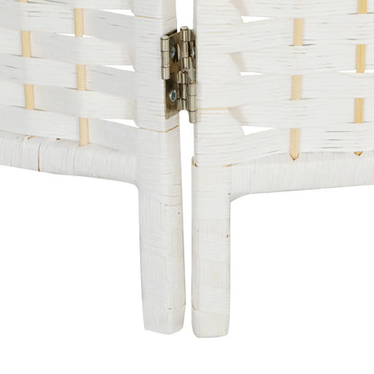 6ft 4-Panel Folding Room Divider, Wooden Frame, White Room Dividers at Gallery Canada