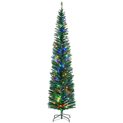 7.5' Artificial Pencil Christmas Tree, LED Lights, Steel Base, Colorful Pencil Christmas Trees at Gallery Canada