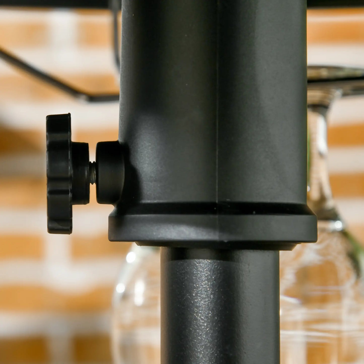 Beach Umbrella Table Tray, Wine Glass Holder, Foldable Towel Rack, 23.6", Black Patio Umbrellas at Gallery Canada