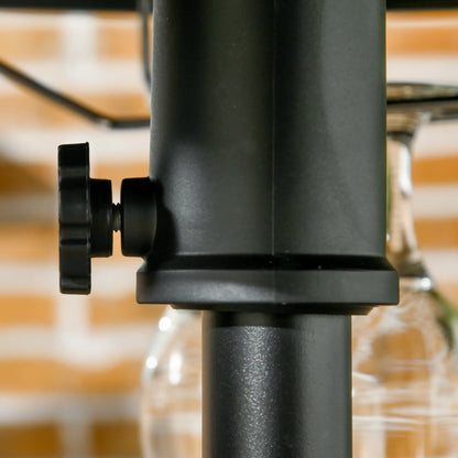 Beach Umbrella Table Tray, Wine Glass Holder, Foldable Towel Rack, 23.6", Black Patio Umbrellas at Gallery Canada