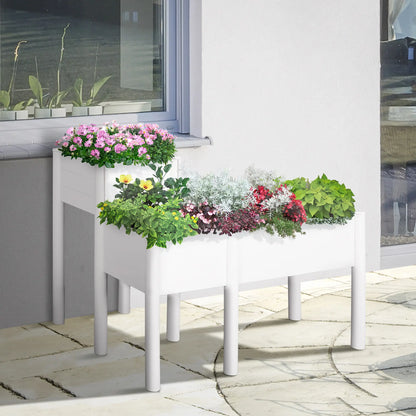 46'' x 34'' x 33'' Elevated Planter Box, DIY Wooden Raised Garden Bed with Liner Elevated Garden Beds at Gallery Canada