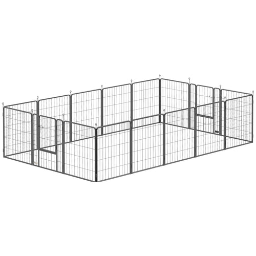16 Panels Dog Playpen, Portable, for Medium Dogs, 31.5