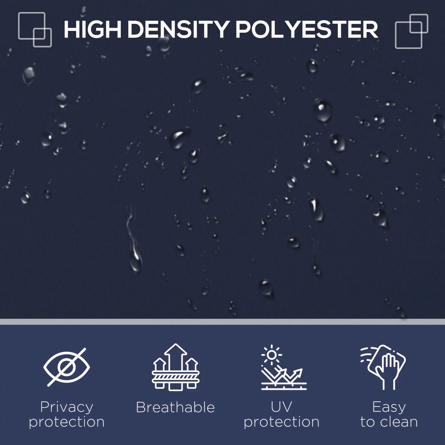 118" x 79" Outdoor Folding Privacy Screen, Retractable Side Awning, UV Wind Resistant, Dark Blue Side Awnings at Gallery Canada