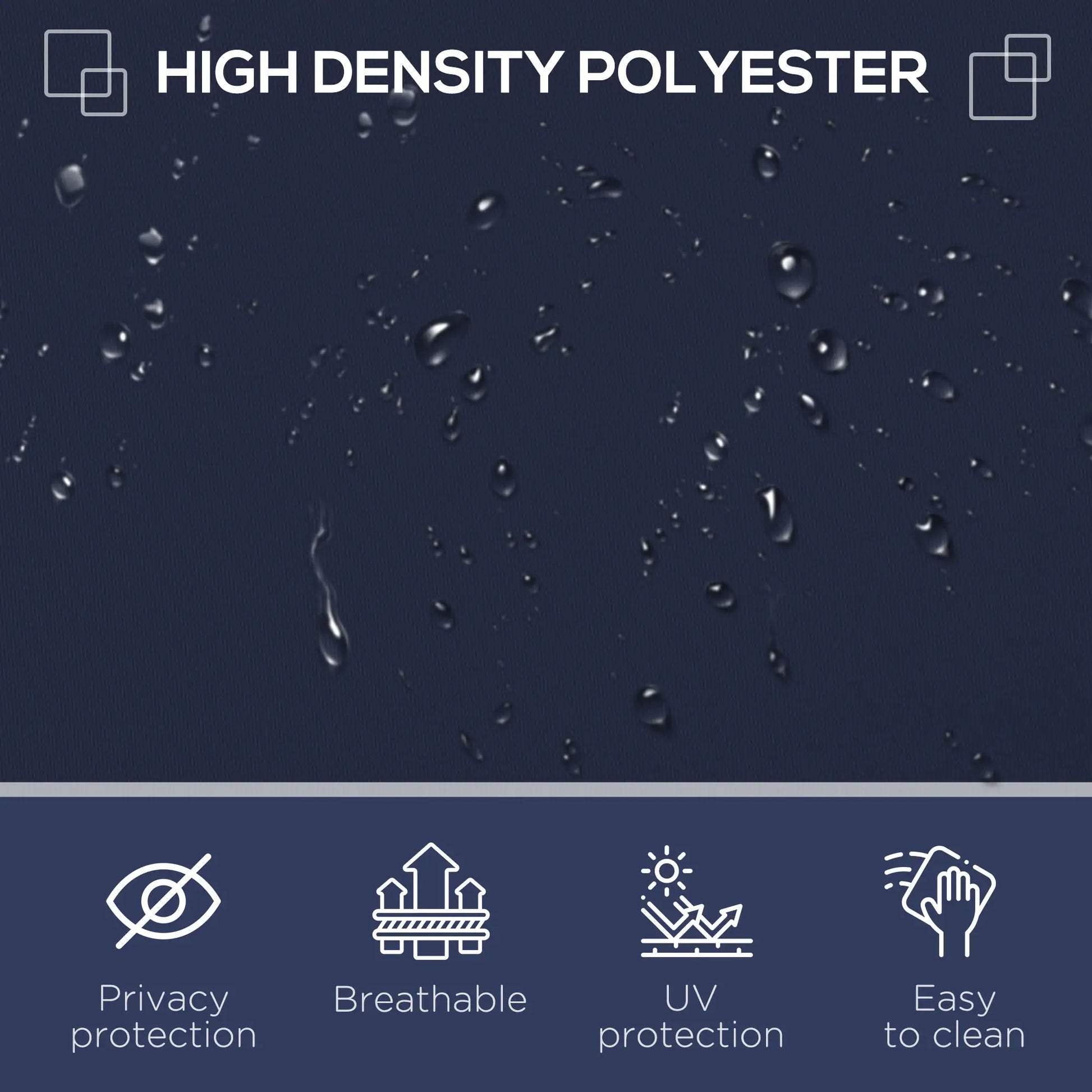 118" x 79" Outdoor Folding Privacy Screen, Retractable Side Awning, UV Wind Resistant, Dark Blue Side Awnings at Gallery Canada