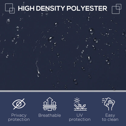 118" x 79" Outdoor Folding Privacy Screen, Retractable Side Awning, UV Wind Resistant, Dark Blue Side Awnings at Gallery Canada