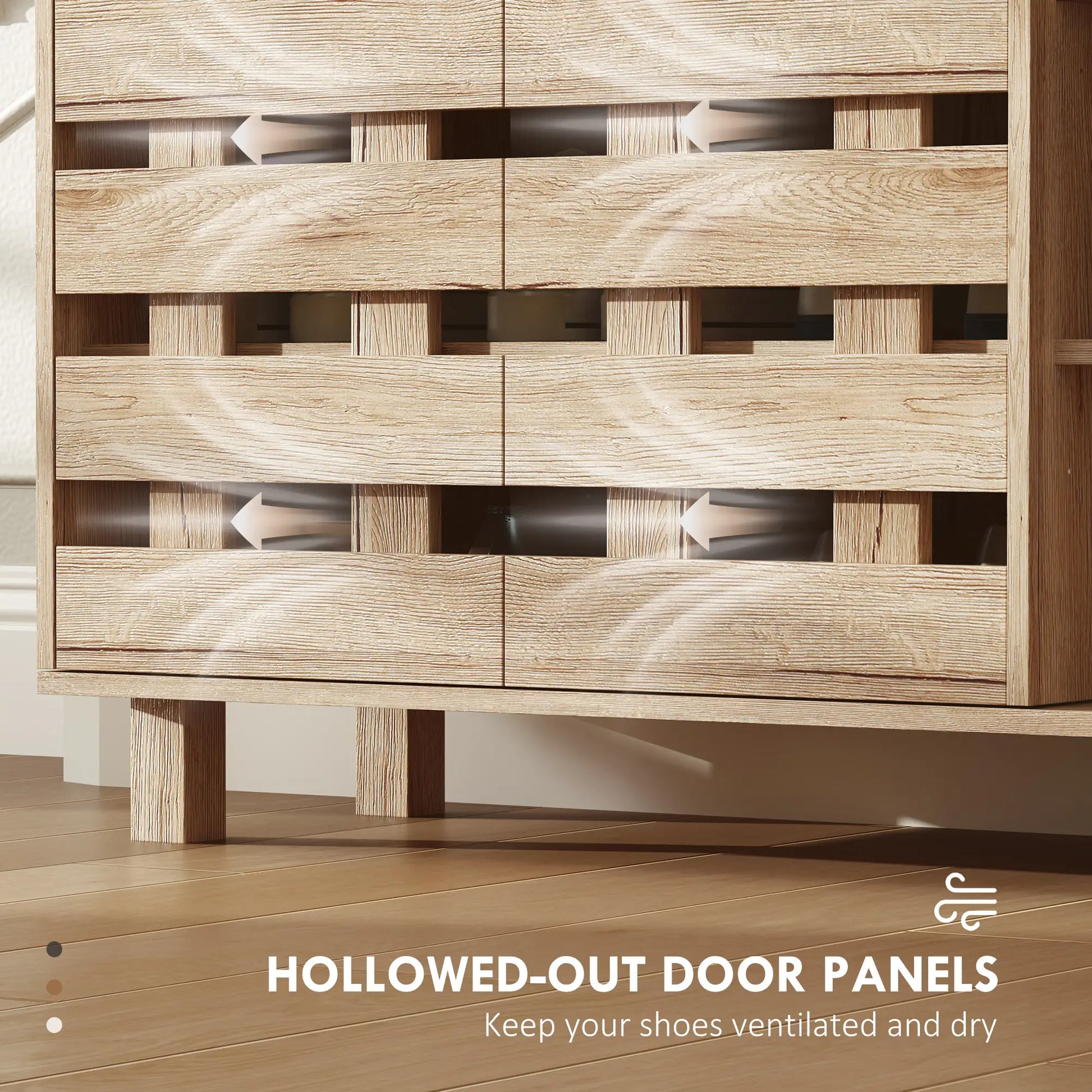 21 Pair Shoe Cabinet, 5-Tier Double Door, 5-Tier Open Shelves, Beige Shoe Storage Cabinets & Racks at Gallery Canada