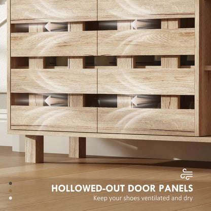 21 Pair Shoe Cabinet, 5-Tier Double Door, 5-Tier Open Shelves, Beige Shoe Storage Cabinets & Racks at Gallery Canada